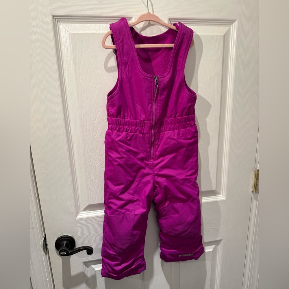 Columbia Kids' Fuchsia Snow Overalls